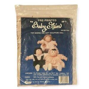 NOS Baby Skin Doll Body Soft Sculpture Pre Printed Kit Flesh Color Raymar Vtg